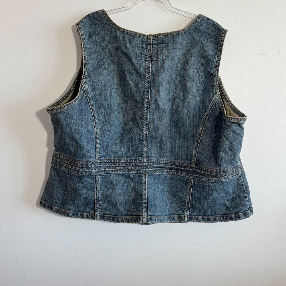 Venezia Denim Vest Y2K Size 22/24 - Picture 3 of 4